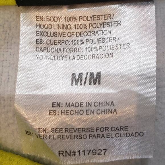 And1 Urban Hoodie Men M Camo Blue Black Yellow Soft & Cozy with Pockets - Picture 6 of 7